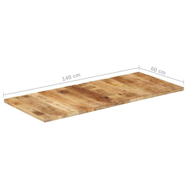 Tischplatte 140x60x(2,5-2,7) cm Raues Mangoholz