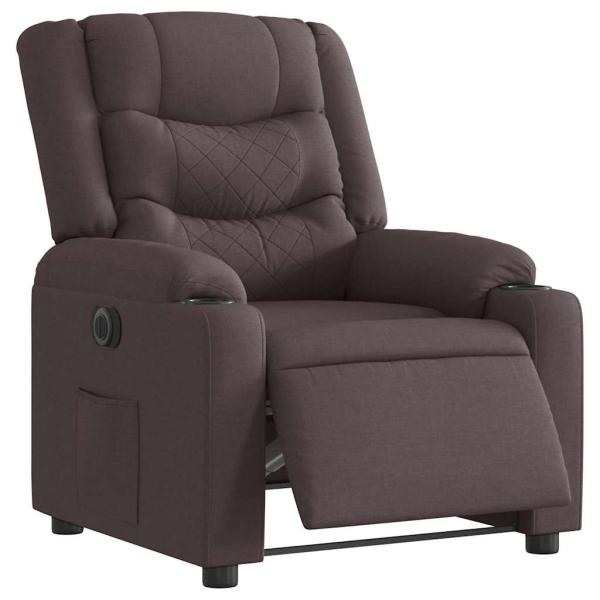 ARDEBO.de - Relaxsessel Elektrisch Dunkelbraun Stoff