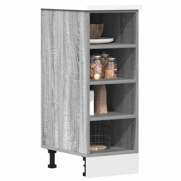 ARDEBO.de - Unterschrank Grau Sonoma 30x44,5x81,5 cm Holzwerkstoff