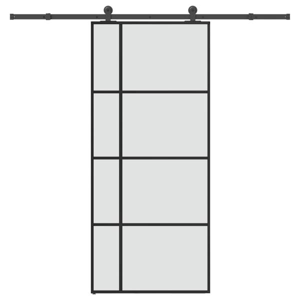 ARDEBO.de - Schiebetür mit Beschlag 90x205 cm ESG-Glas & Aluminium