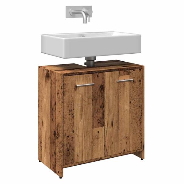 ARDEBO.de - Waschbeckenunterschrank Altholz-Optik 60x33x60 cm Holzwerkstoff