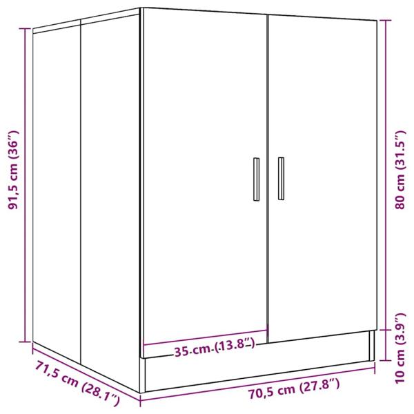 Waschmaschinenschrank Artisan-Eiche 70,5x71,5x91,5 cm