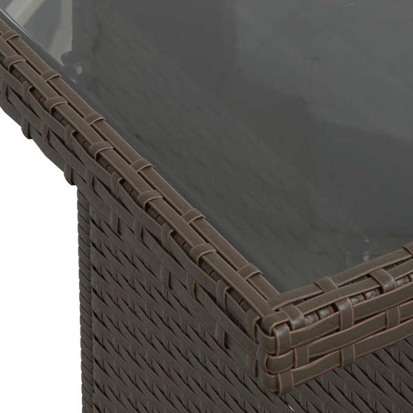 ARDEBO.de - 7-tlg. Garten-Sofagarnitur mit Kissen Braun Poly Rattan