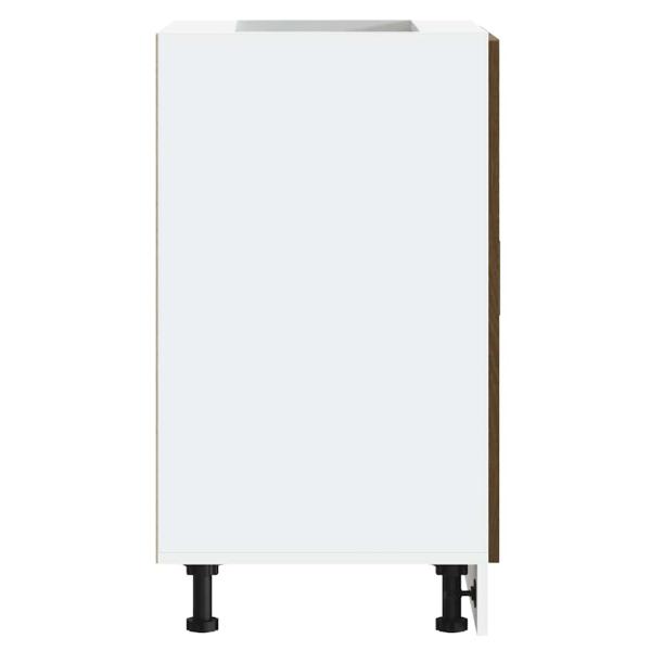 Küchenunterschrank Porto Braun Eichen-Optik Holzwerkstoff