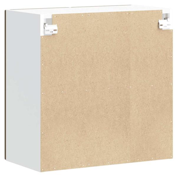 Küchen-Hängeschrank mit Glastür Porto Braun Eichen-Optik