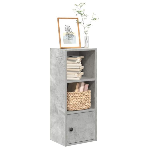 ARDEBO.de - Bücherregal Betongrau 31x24x77 cm Holzwerkstoff