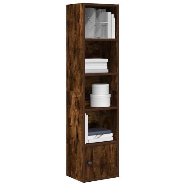 ARDEBO.de - Bücherregal Räuchereiche 31x24x127 cm Holzwerkstoff