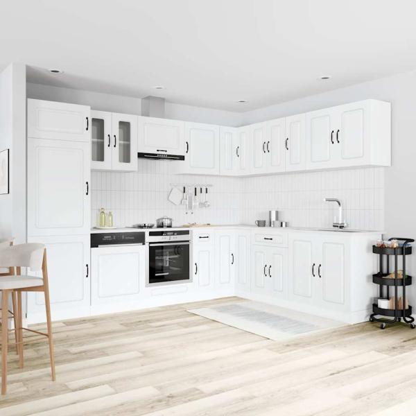 14-tlg. Küchenschrank-Set Kalmar Weiß Holzwerkstoff