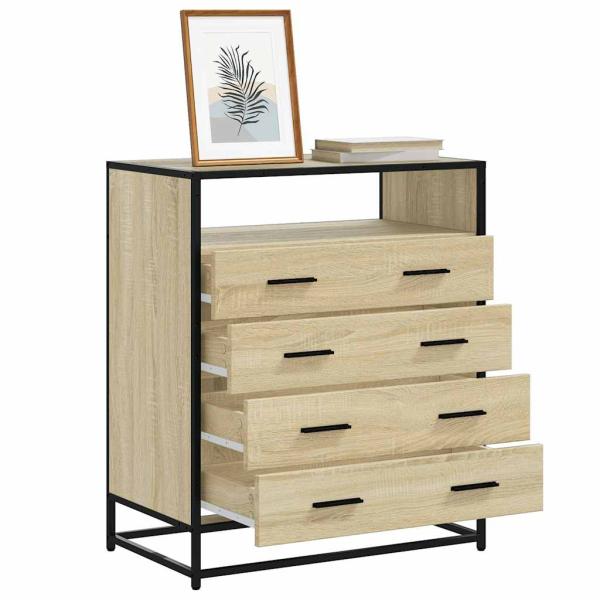 ARDEBO.de - Schubladenschrank Sonoma-Eiche 70x41x83,5 cm Holzwerkstoff