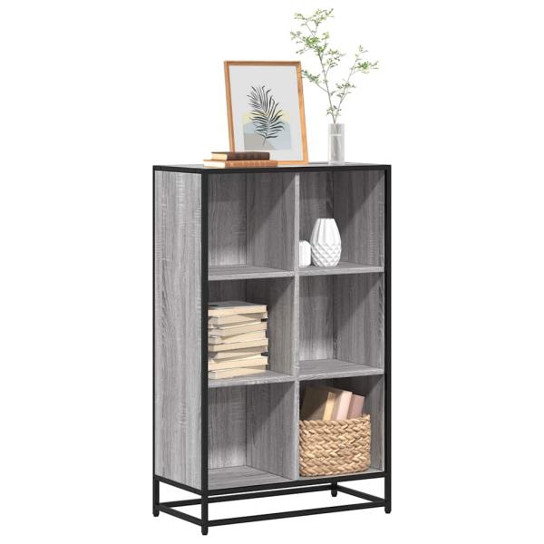 ARDEBO.de - Bücherregal Grau Sonoma 65,5x33x107,5 cm Holzwerkstoff