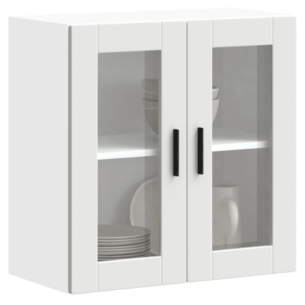 ARDEBO.de - Küchen-Hängeschrank mit Glastür Porto Weiß