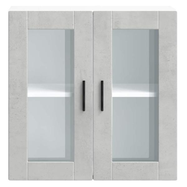 Küchen-Hängeschrank mit Glastür Porto Betongrau