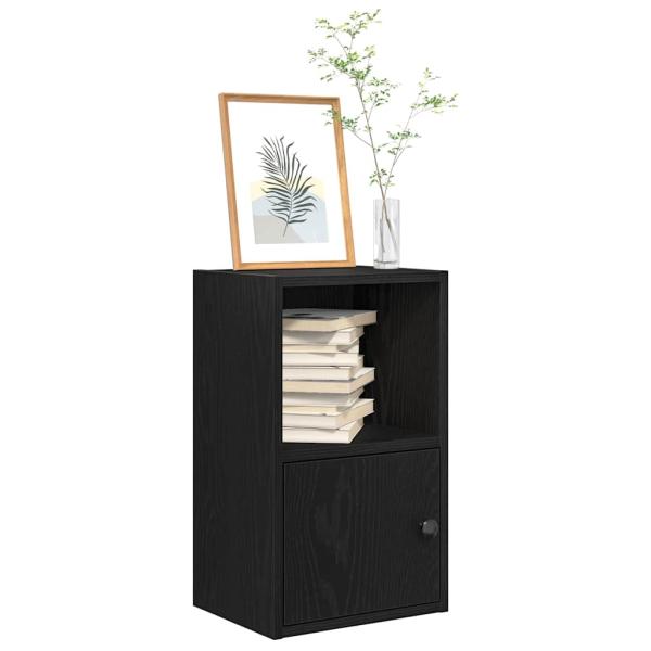 ARDEBO.de - Bücherregal Schwarz Eichen-Optik 31x24x52 cm Holzwerkstoff