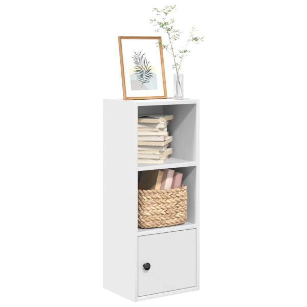 ARDEBO.de - Bücherregal Weiß 31x24x77 cm Holzwerkstoff