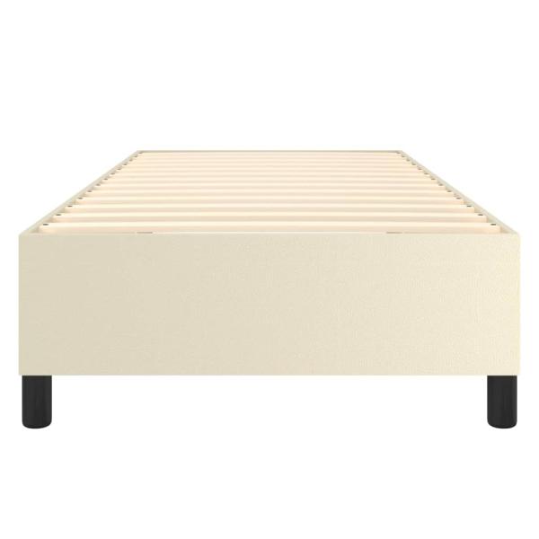 Bettgestell Creme 90x200 cm Kunstleder