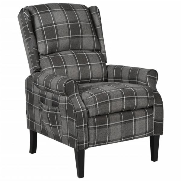 ARDEBO.de - Relaxsessel Verstellbar Grau Stoff