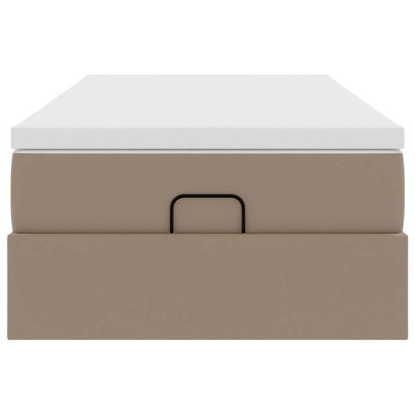 Ottoman-Bett mit Matratze Cappuccino-Braun 90x190 cm Kunstleder