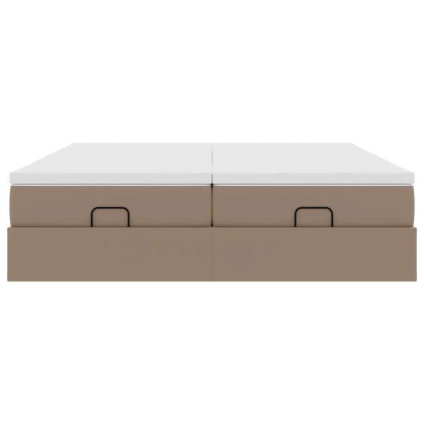 Ottoman-Bett mit Matratzen Cappuccino 180x200cm Kunstleder