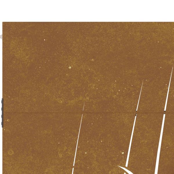 Gartentor 105x180 cm Cortenstahl Gras-Design