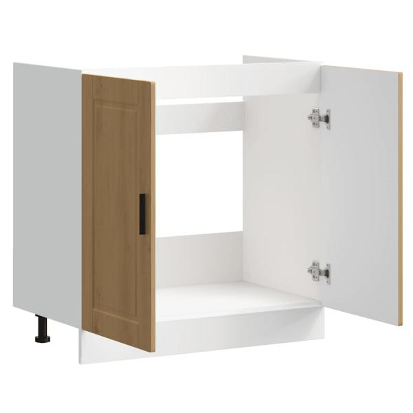 Spülenunterschrank Porto Artisan-Eiche 80x46x81,5 cm