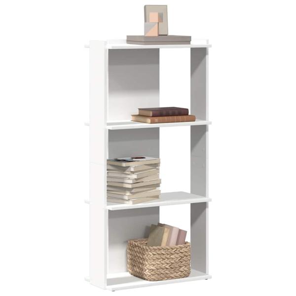 ARDEBO.de - Bücherregal 3 Böden Weiß 60x30x120 cm Holzwerkstoff