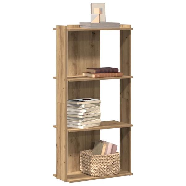 ARDEBO.de - Bücherregal 3 Böden Artisan-Eiche 60x30x120 cm Holzwerkstoff