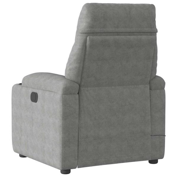 ARDEBO.de - Massagesessel Dunkelgrau Mikrofasergewebe