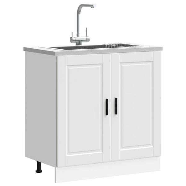 ARDEBO.de - Spülenunterschrank Porto Weiß 80x46x81,5 cm Holzwerkstoff