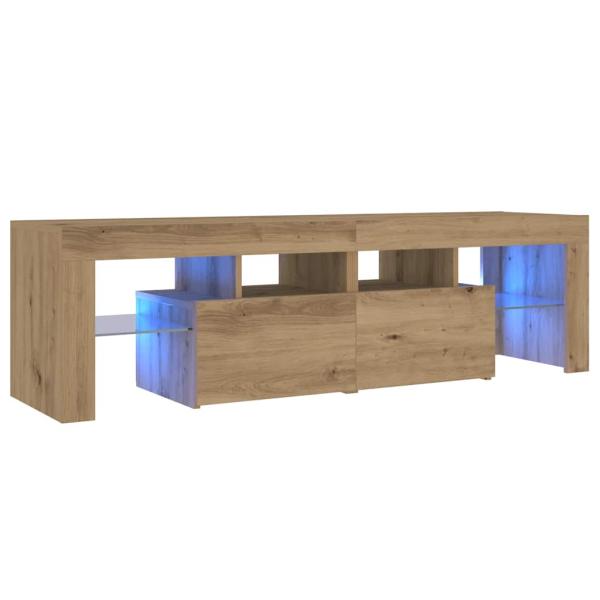 TV-Schrank mit LED Artisan-Eiche 140x36,5x40 cm Holzwerkstoff