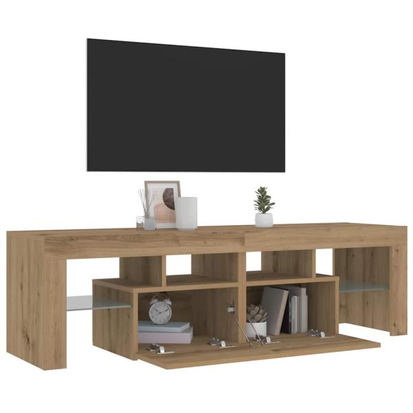 TV-Schrank mit LED Artisan-Eiche 140x36,5x40 cm Holzwerkstoff