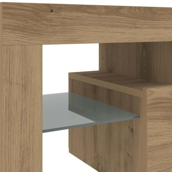 TV-Schrank mit LED Artisan-Eiche 140x36,5x40 cm Holzwerkstoff