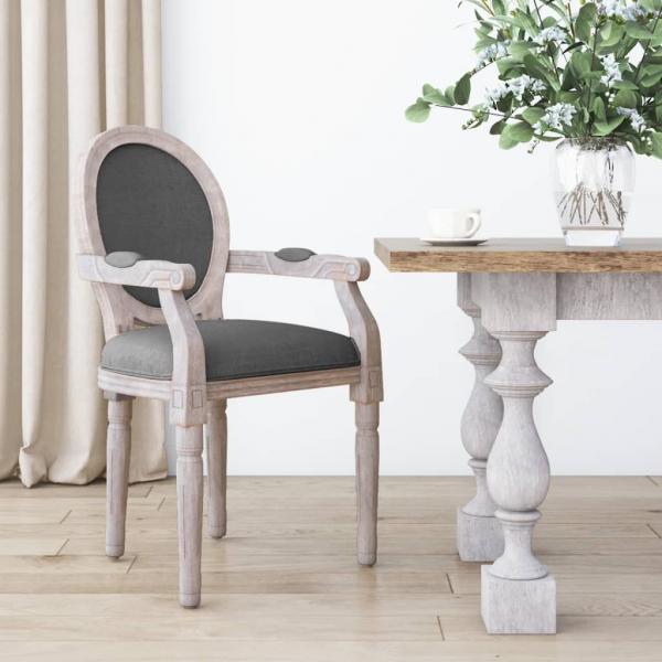 ARDEBO.de - Esszimmerstuhl Dunkelgrau 54x56x96,5 cm Stoff