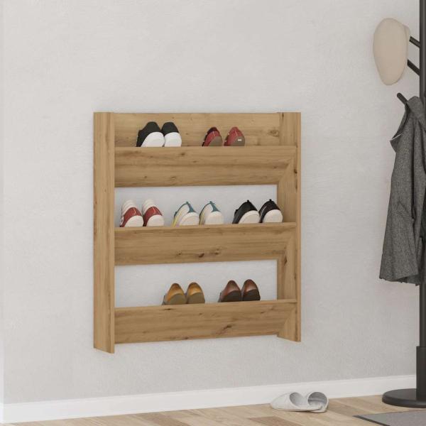 ARDEBO.de - Wand-Schuhregal Artisan-Eiche 80x18x90 cm Holzwerkstoff