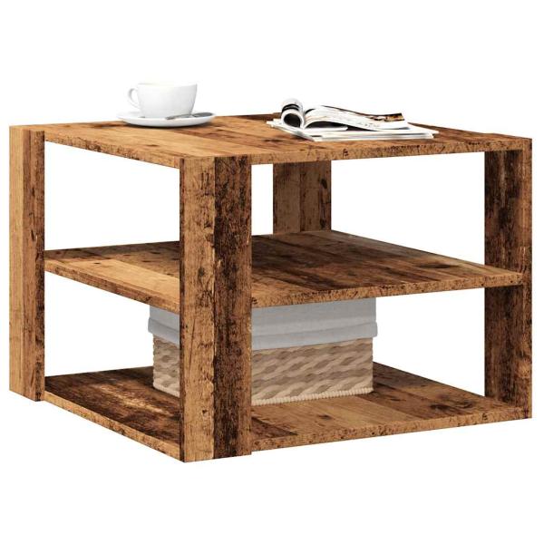 ARDEBO.de - Couchtisch Altholz-Optik 58x58x40 cm Holzwerkstoff