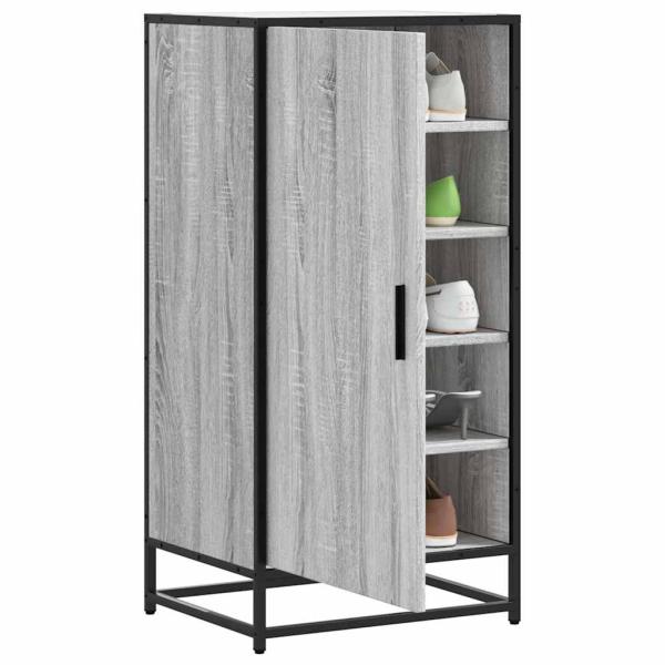 ARDEBO.de - Schuhregal Grau Sonoma 48x38x97,5 cm Holzwerkstoff