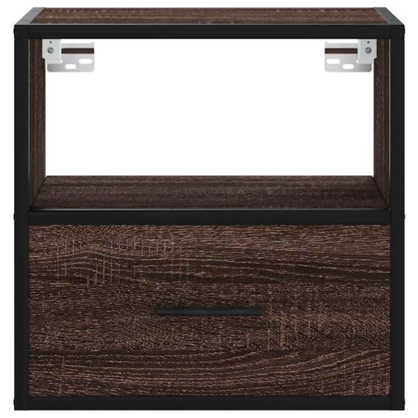 Wand-Nachttische 2 Stk. Braun Eichen-Optik 40x31x39,5 cm