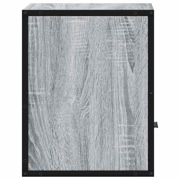 Wand-Nachttische 2 Stk. Grau Sonoma 40x31x39,5 cm