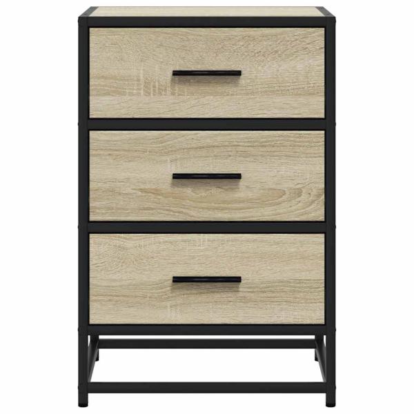 Nachttisch Sonoma-Eiche 40x34,5x60 cm Holzwerkstoff und Metall