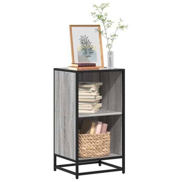 ARDEBO.de - Bücherregal Grau Sonoma 40x35x76 cm Holzwerkstoff