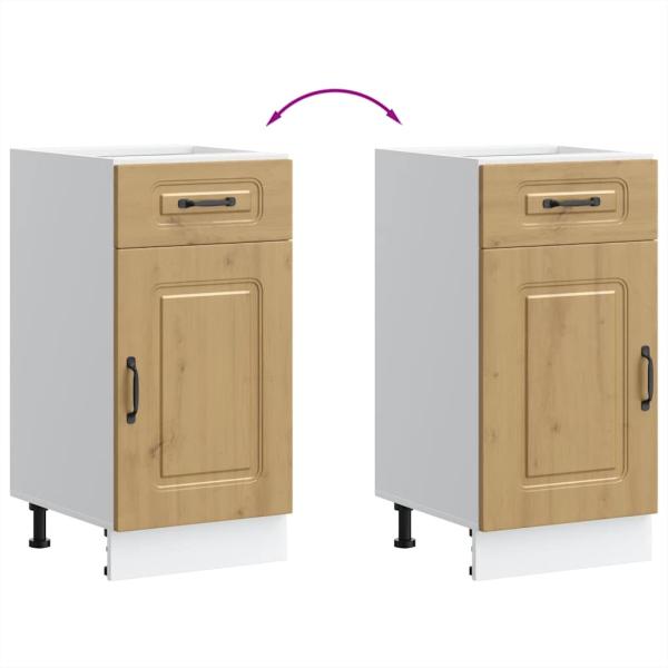 Küchenunterschrank Kalmar Artisan-Eiche Holzwerkstoff