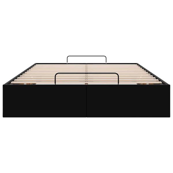 Ottoman-Bett ohne Matratze Schwarz 120x200 cm Kunstleder