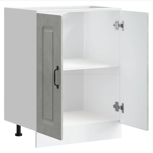 Spülenunterschrank Kalmar Betongrau 60x46x81,5 cm Holzwerkstoff