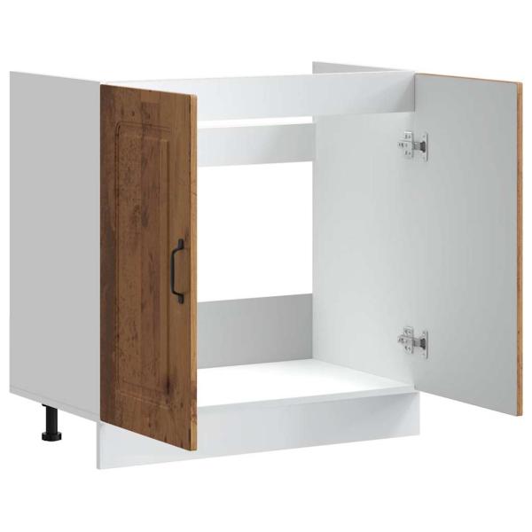 Spülenunterschrank Kalmar Altholz-Optik 80x46x81,5 cm