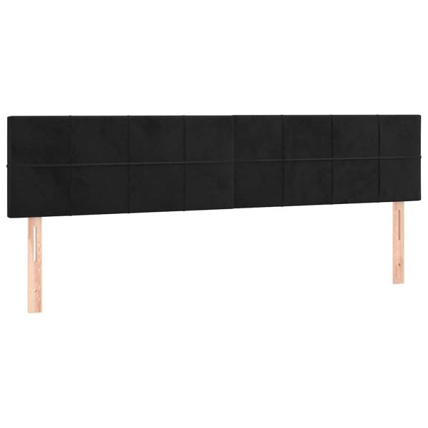 Ottoman-Bett mit Matratzen Schwarz 200x200 cm Samt