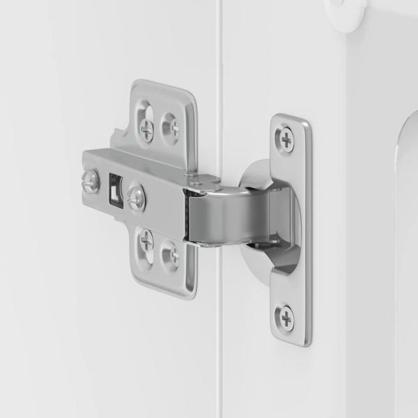 Küchen-Hängeschrank mit Glastür Kalmar Weiß Holzwerkstoff
