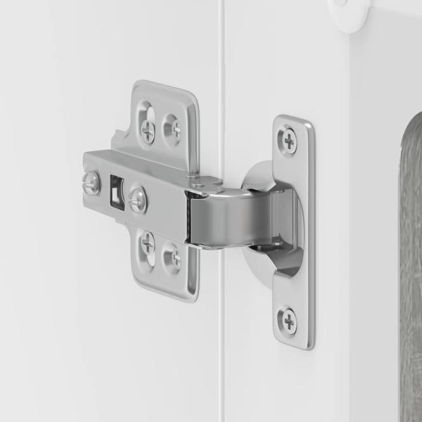 Küchen-Hängeschrank mit Glastür Grau Sonoma Holzwerkstoff