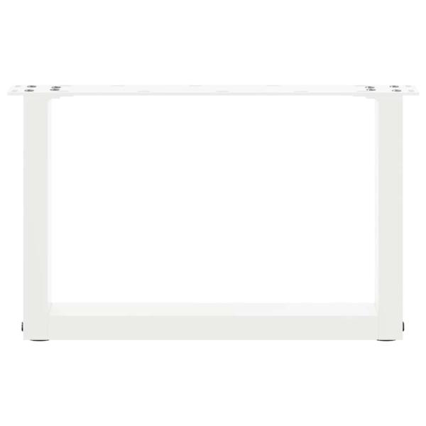 Couchtischbeine U-Form 2 Stk. Weiß 50x(30-31) cm Stahl