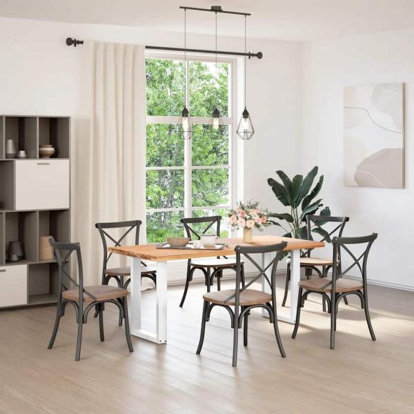 Couchtischbeine U-Form 2 Stk. Weiß 50x(72-73) cm Stahl