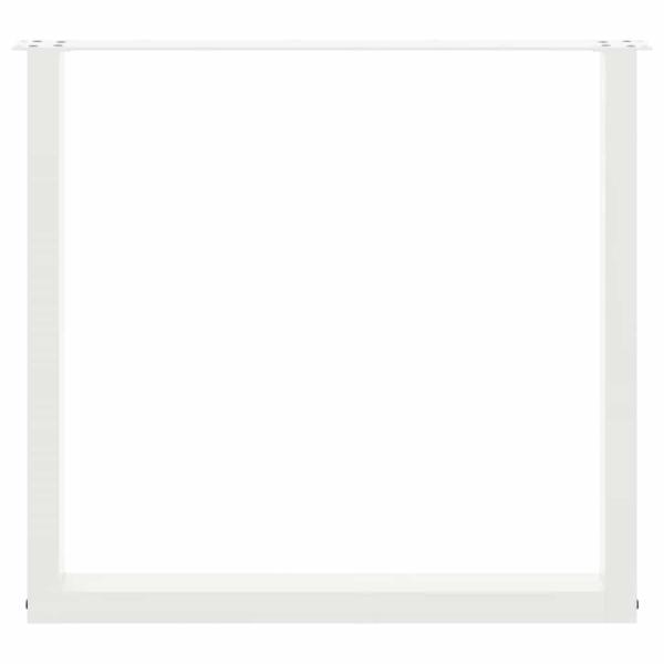 Couchtischbeine U-Form 2 Stk. Weiß 80x(72-73) cm Stahl