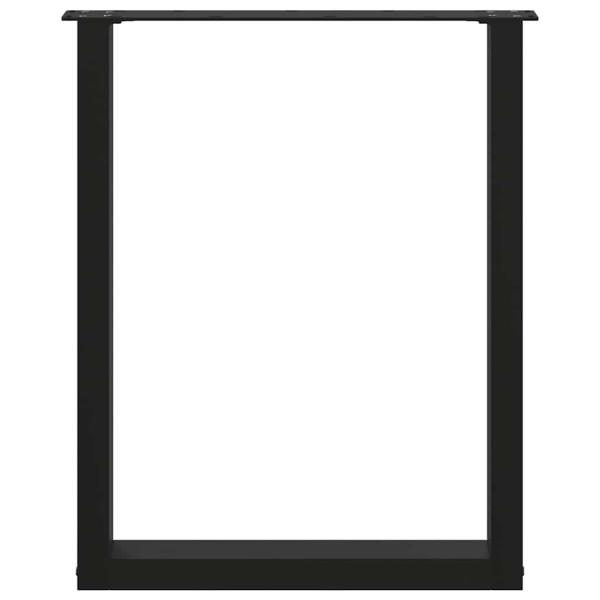 Couchtischbeine U-Form 2 Stk. Schwarz 60x(72-73) cm Stahl